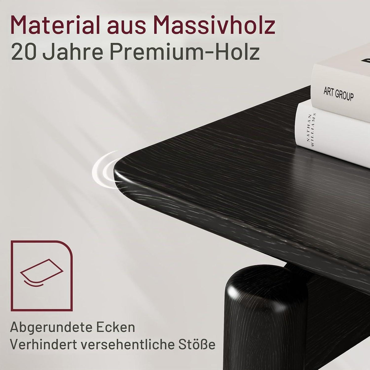 Schmaler Konsolentisch Holz Schwarz 30x120x76 cm