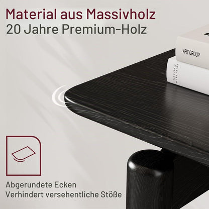 Schmaler Konsolentisch Holz Schwarz 30x120x76 cm