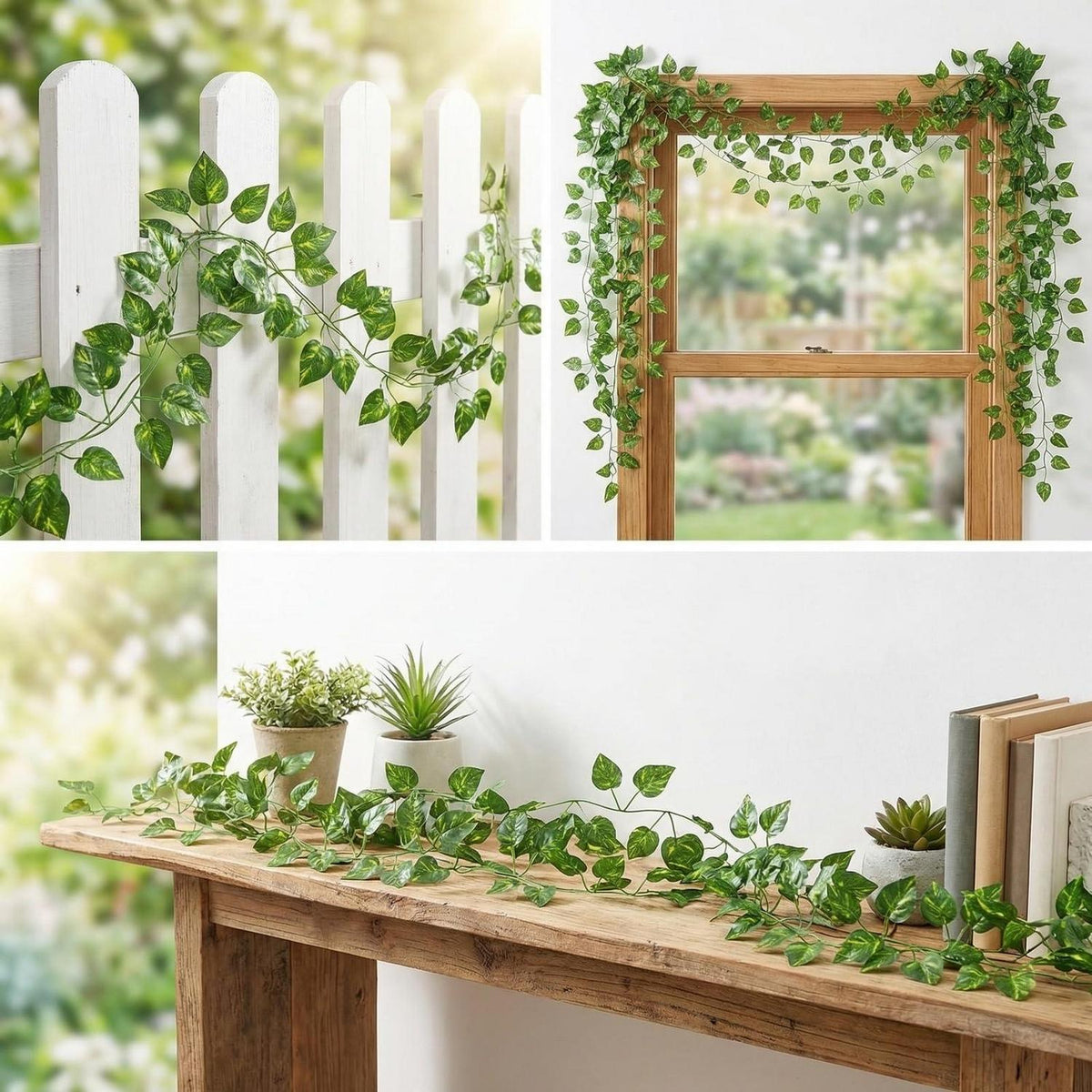 12x Efeu Girlande Künstlich – 25.2m Deko für Wand & Garten