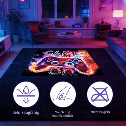 Gaming Teppich Controller Design – Rutschfest & Weich 80x120cm