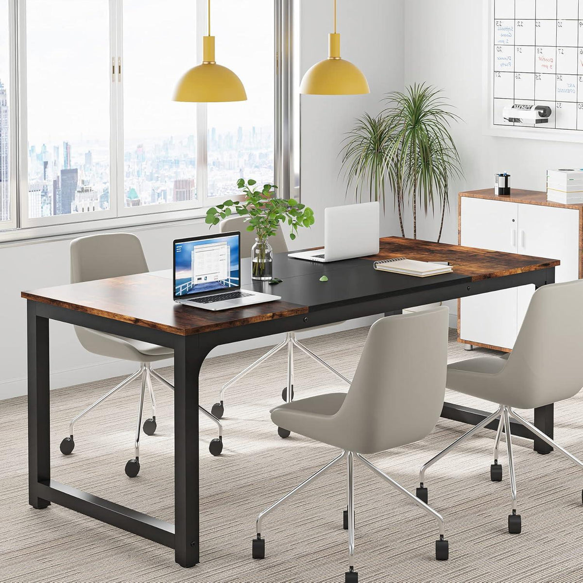 Arbeitstisch 160x80 cm – Rustikaler Bürotisch für Home Office