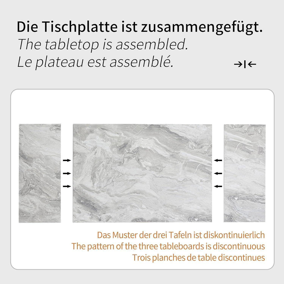 Ausziehbarer Esstisch 99-159cm – Esszimmer Tisch mit Marmor Optik