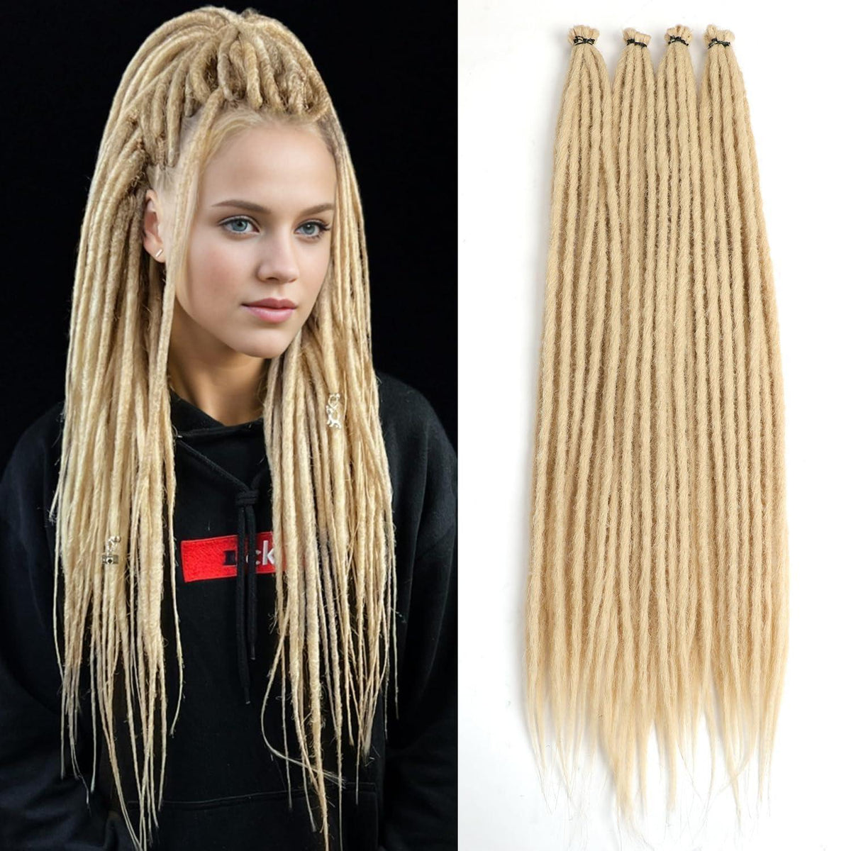 24 Zoll Dreadlock Extensions Blond – Handgefertigte Haarverlängerung