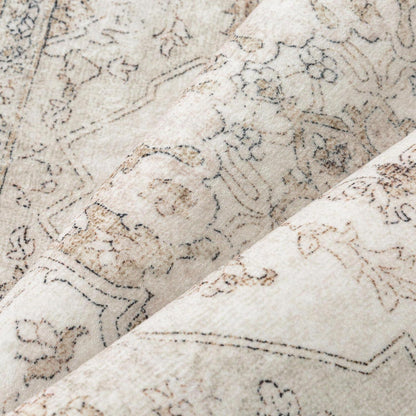 Vintage Läufer Beige 80x400cm – Waschbarer Flurteppich