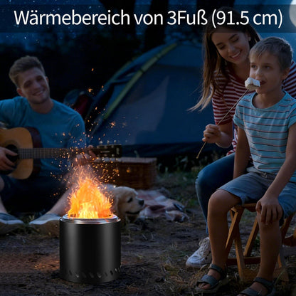 Rauchfreie Feuerschale Edelstahl – Tragbarer Camping Feuerkorb