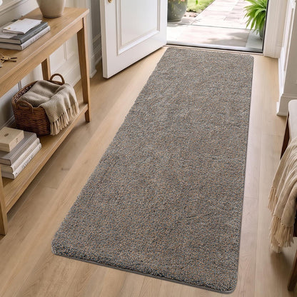 Flur Läufer Teppich rutschfest Braun-Blau 80x250 cm
