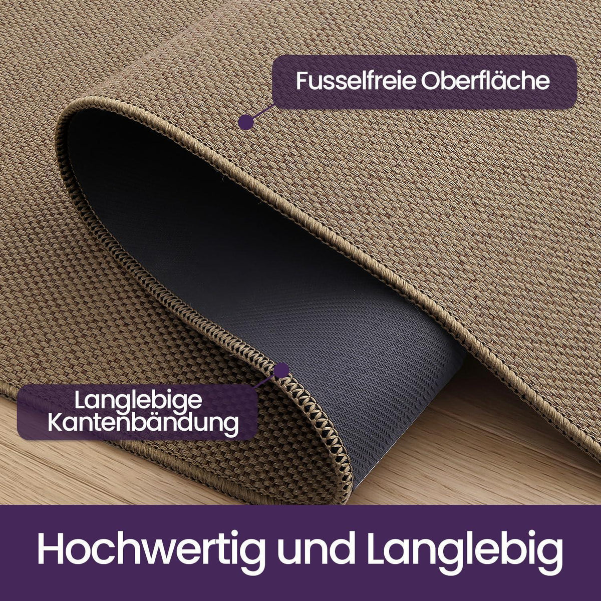 Schmutzfangmatte Innen 90x140 cm – Rutschfest & Dunkelbeige