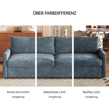 3-Sitzer Stoffsofa Blaugrau – Modernes Wohnzimmer Sofa 190cm