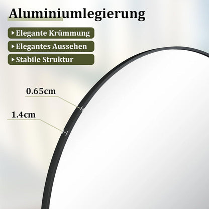 Großer Ganzkörperspiegel 195x95 cm mit Ständer – Stehend & Hängend