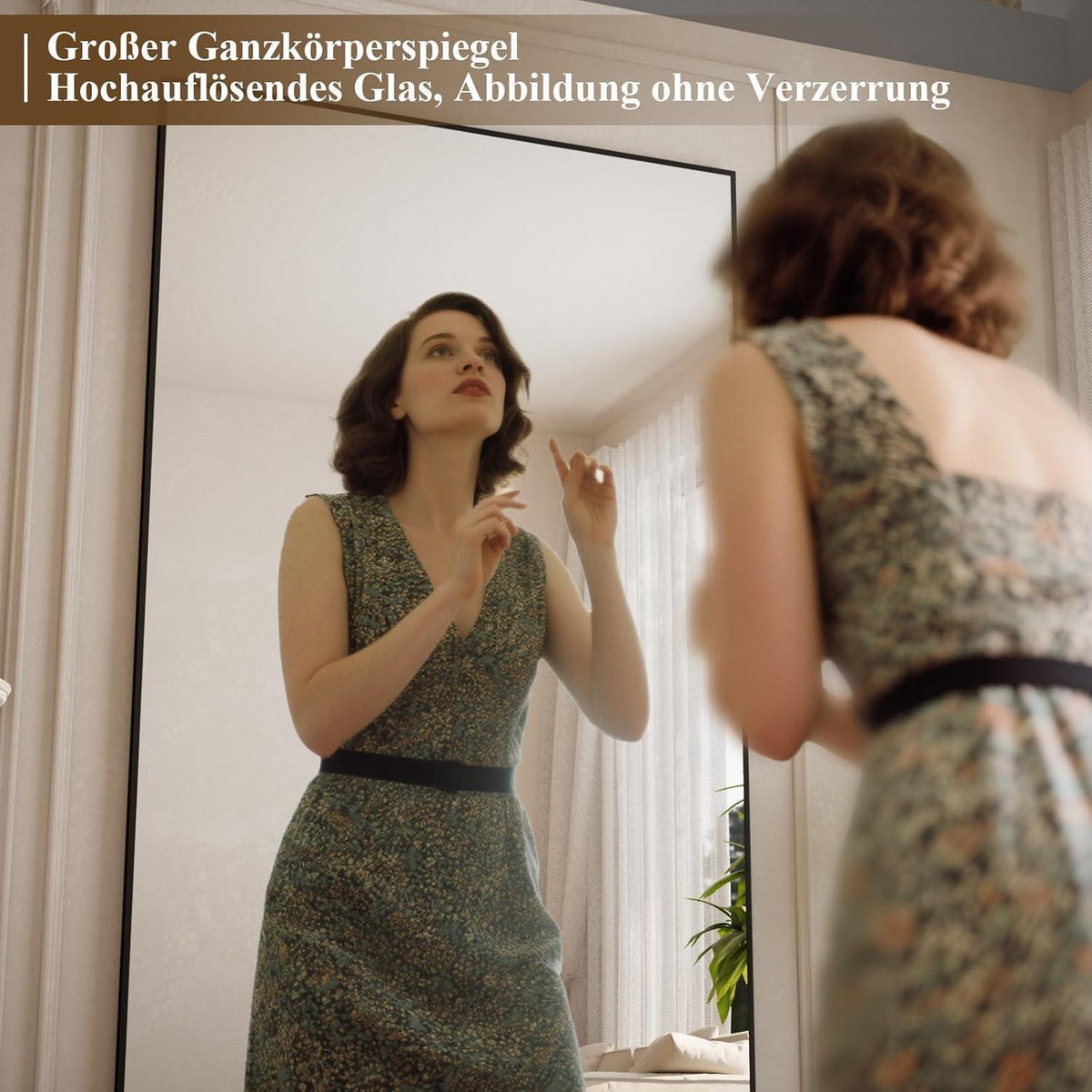 Großer Ganzkörperspiegel mit Ständer – HD & Bruchsicher