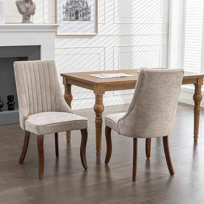 Esszimmerstühle Set 4er – Bequeme Polsterstühle Beige