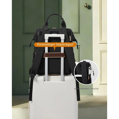 Laptop Rucksack Damen 17,3 Zoll Wasserdicht mit 20 Taschen