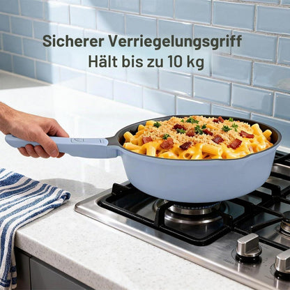 7-teiliges Kochgeschirr-Set mit abnehmbarem Griff