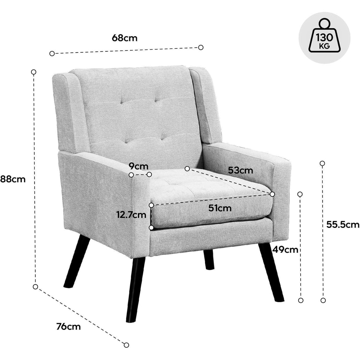 2-teiliges Sessel-Set Beige – Wohnzimmer Lounge-Sofa