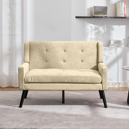 2-teiliges Sessel-Set Beige – Wohnzimmer Lounge-Sofa