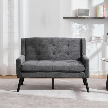 2-teiliges Sessel-Set Dunkelgrau – Wohnzimmer Lounge-Sofa