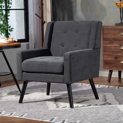 2-teiliges Sessel-Set Dunkelgrau – Wohnzimmer Lounge-Sofa