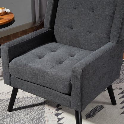 2-teiliges Sessel-Set Dunkelgrau – Wohnzimmer Lounge-Sofa
