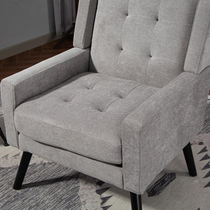2-teiliges Sessel-Set Hellgrau – Wohnzimmer Lounge-Sofa