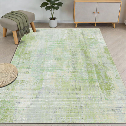 Grüner Teppich 200x300 cm – Waschbar, Rutschfest & Modern