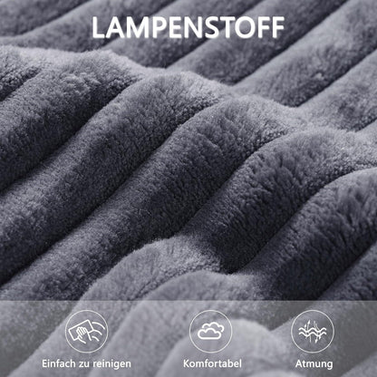 Modernes 3-Sitzer Sofa mit Liegefunktion & Kissen (Grau)