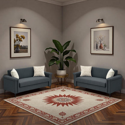 Kompaktes 2-Sitzer Sofa Dunkelgrau – Modernes Leinen Design