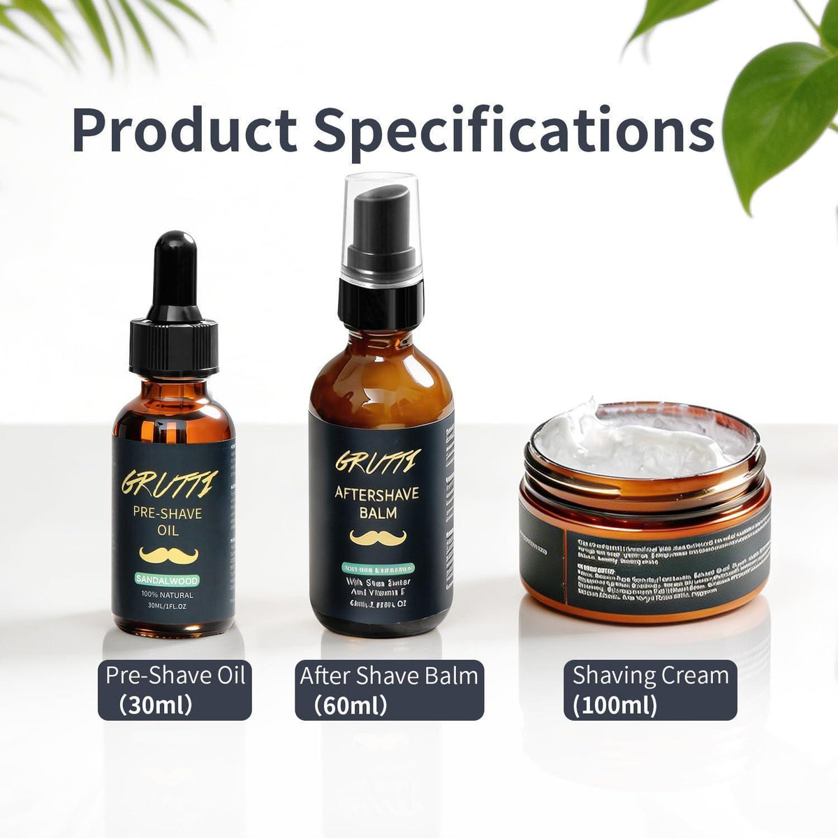 Rasierpflege Set Männer | 3-in-1 für Reizfreie Rasur