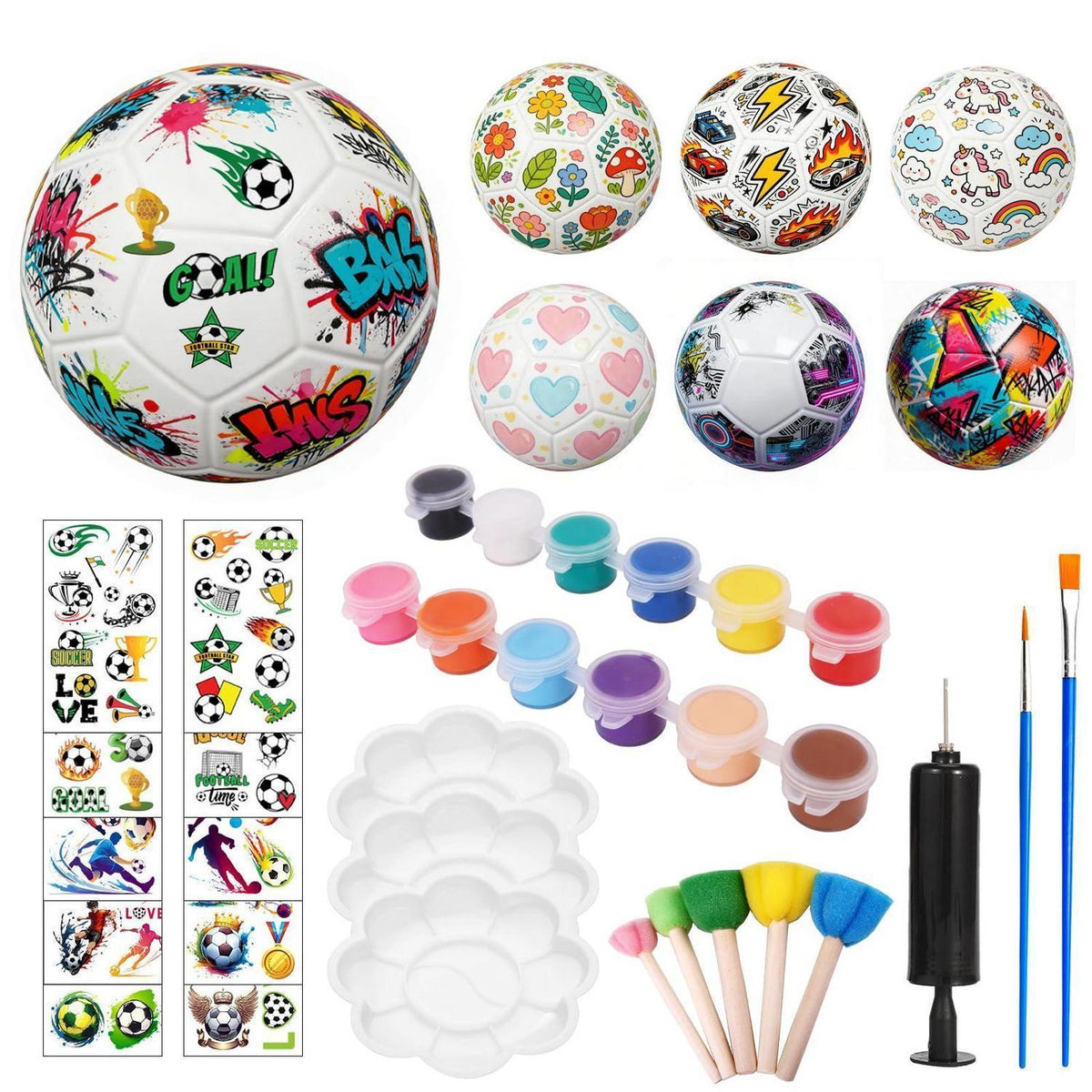 Fußball Malset Bastelset | Kreatives Kunstzubehör für Kinder