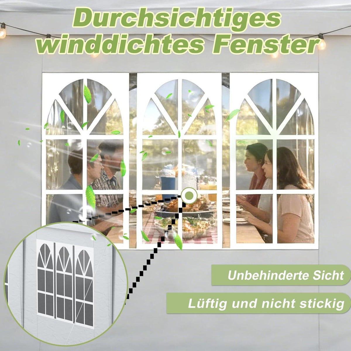 Wasserdichter Faltpavillon 3x6m – Partyzelt für Garten & Events