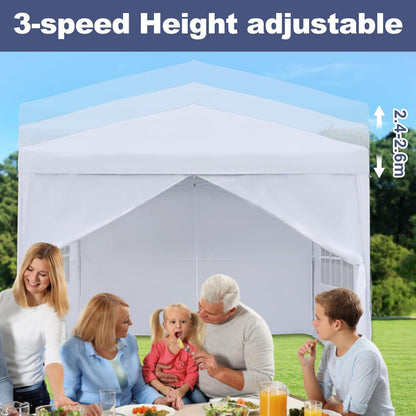 Faltpavillon 2.5x2.5m – Gartenpavillon mit Seitenteilen & UV-Schutz