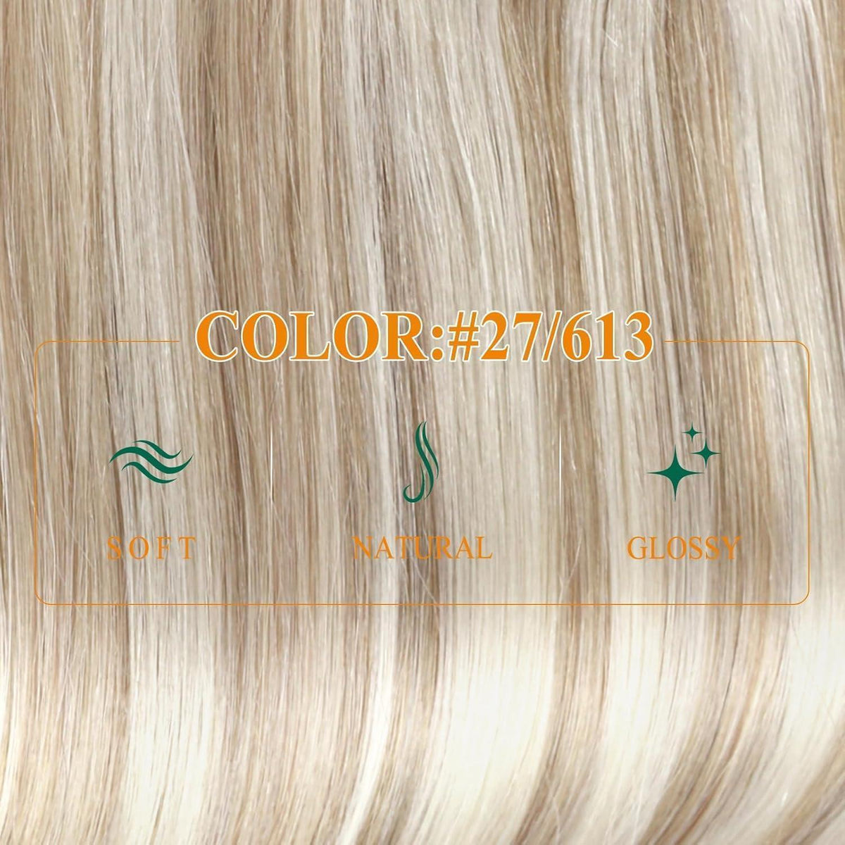Echthaar Draht Extension Blond Highlights #P27/613 30cm