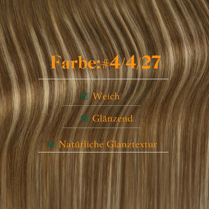 Echthaar Tape Extensions Ombre Braun 35cm 4/27/4