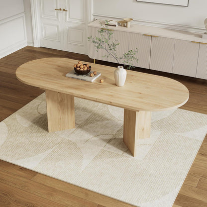 Ausziehbarer Esstisch Holz Eiche 140-180 cm