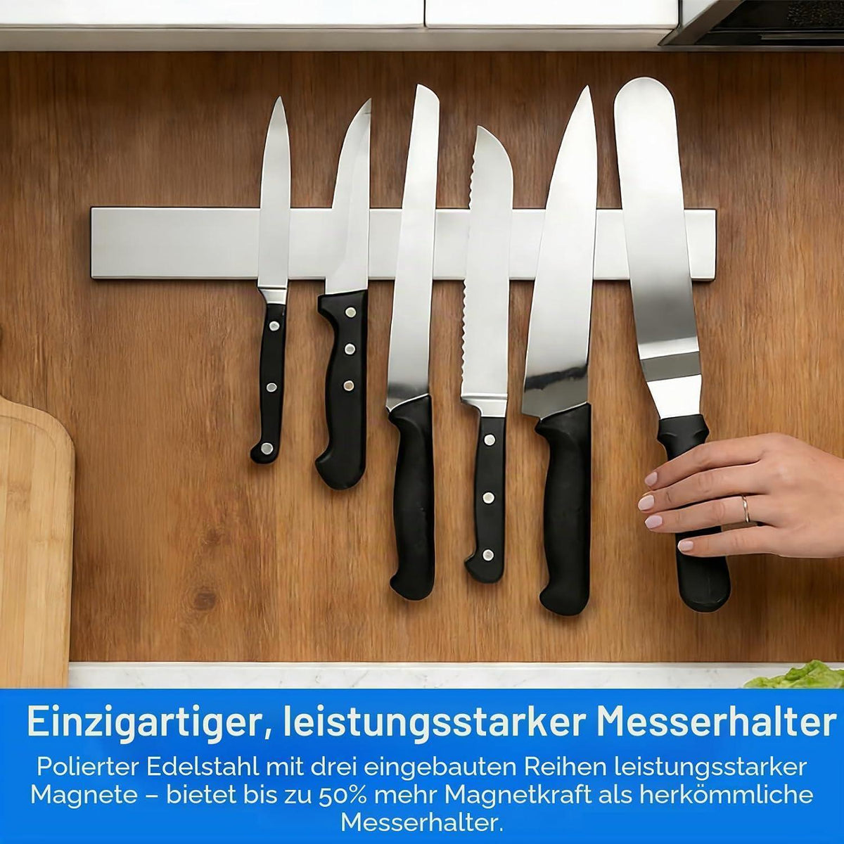 Magnetleiste Messer Edelstahl 30 cm – Messerblock ohne Bohren