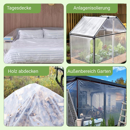 Transparente Abdeckplane mit Ösen, wasserdicht, 4x2m