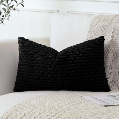 Kordsamt Kissenbezug 40x60 cm Schwarz – Weich & Dekorativ