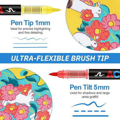 Acrylmarker Set 366 Farben – Filzstifte für Basteln & Zeichnen
