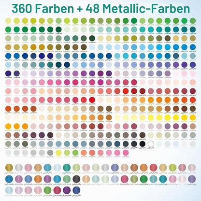 Acrylmarker Set 408 Farben – Filzstifte für Ausmalen & Basteln