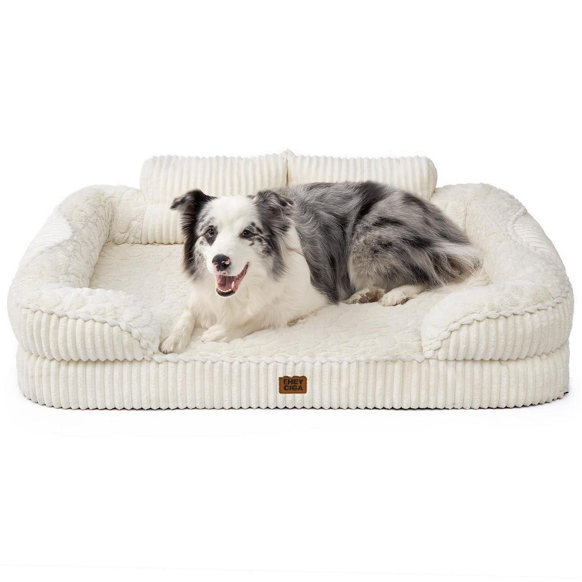 Orthopädisches Hundebett Mittelgroß, Beige – Bequemes Sofa für Hunde