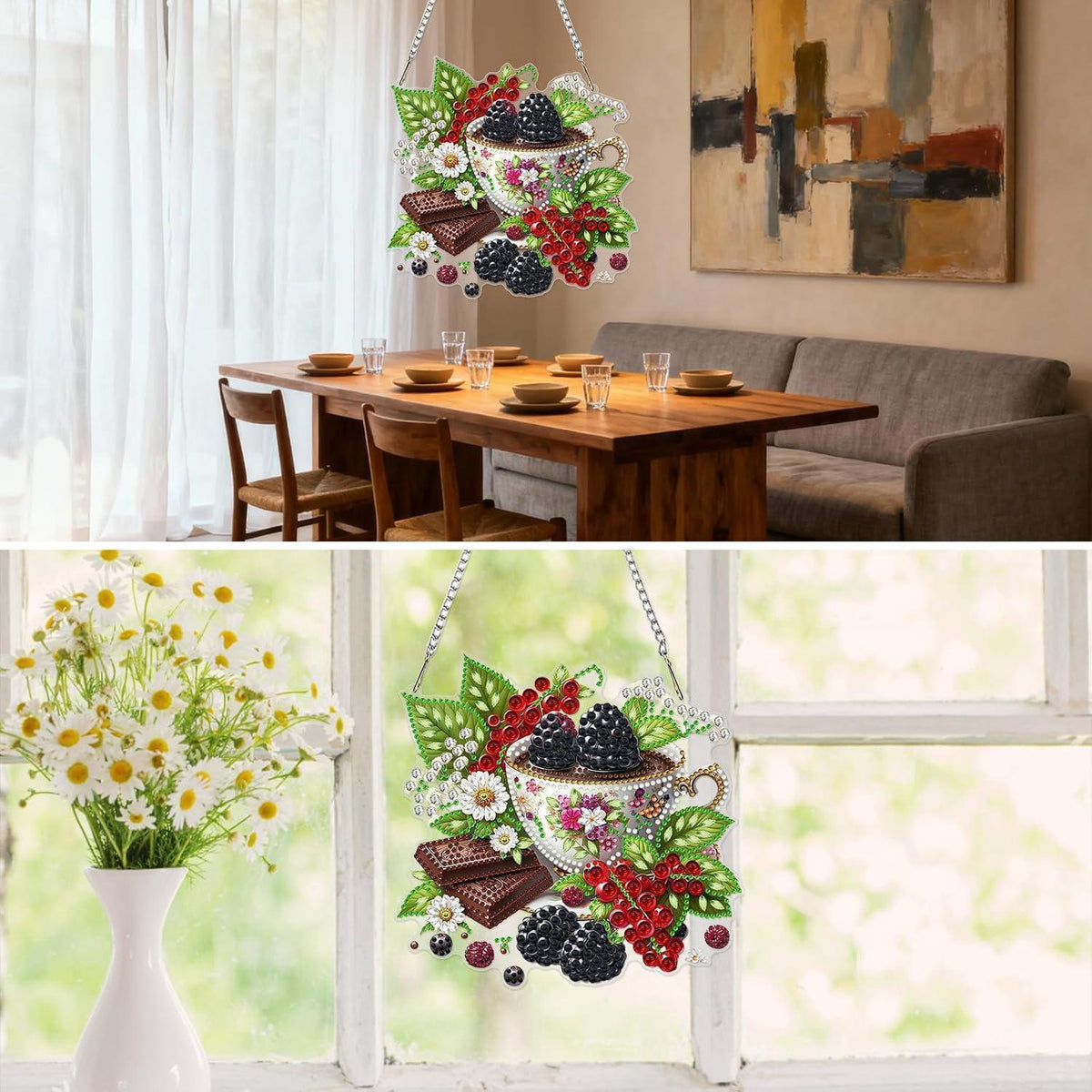 Diamant Painting Früchte Schokolade Hängendes Ornament Set