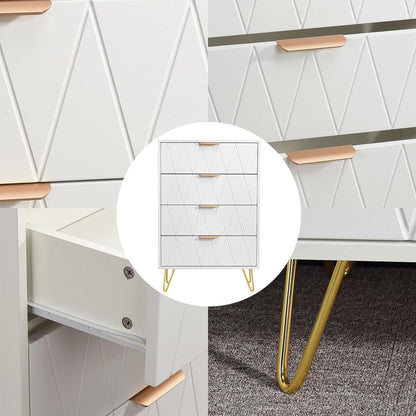 Weiße Kommode mit 4 Schubladen – Schlafzimmer & Wohnzimmer