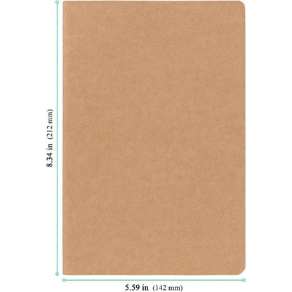 20x Notizbuch A5 Liniert – Kraftpapier, 60 Seiten