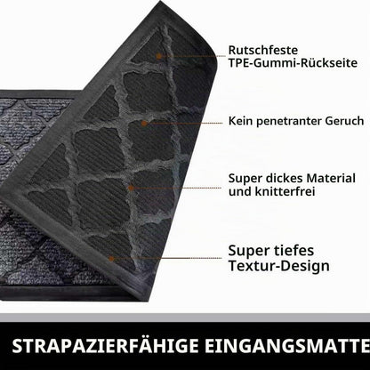 Große Fußmatte Outdoor 80x120 cm – Grau, Rutschfest & Wetterfest