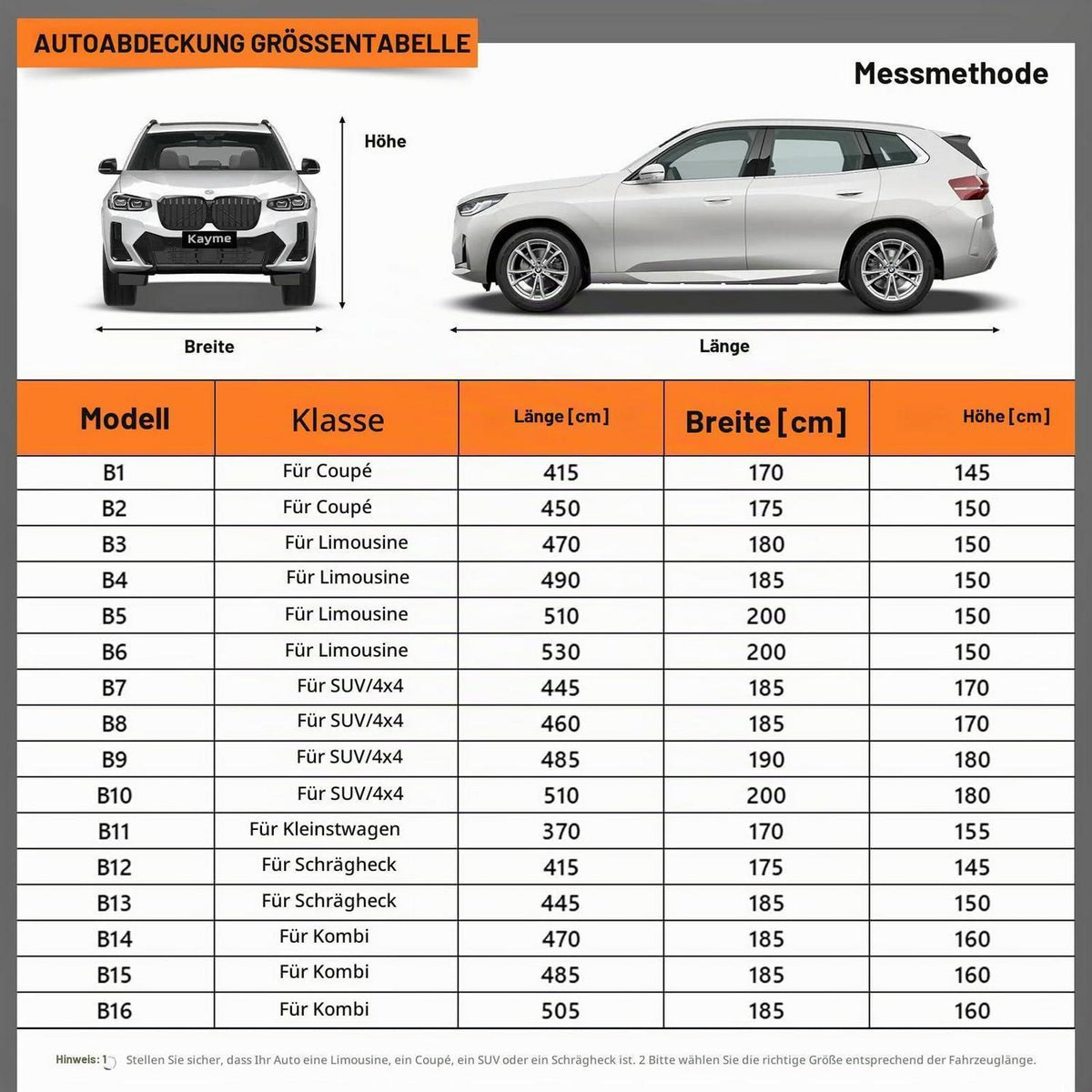 Robuste SUV Autoabdeckung Wasserdicht – Schutz vor Regen, Schnee & UV-Strahlen (485-510cm)