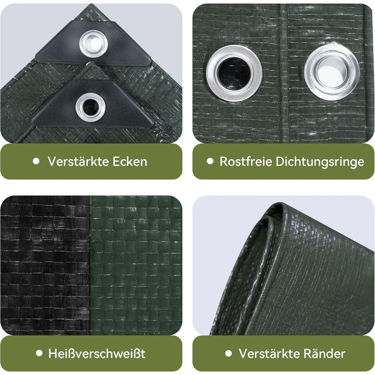 Schwerlast-Abdeckplane 5x6m – Wasserdicht, UV-Beständig & Reissfest