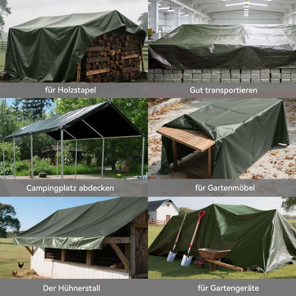 Schwerlast-Abdeckplane 5x6m – Wasserdicht, UV-Beständig & Reissfest