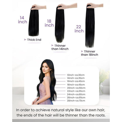 Echthaar Clip-in Extensions Blond 50cm – 7 Stück