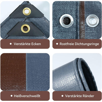 Schwere Abdeckplane 4x6m | 280g/m² | Reißfest & Wasserdicht