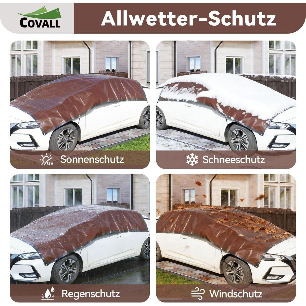 Schwere Abdeckplane 4x6m | 280g/m² | Reißfest & Wasserdicht