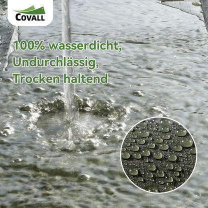 Grüne Abdeckplane 5x6m | Wasserdicht & Reißfest | Für Garten, Camping & Auto